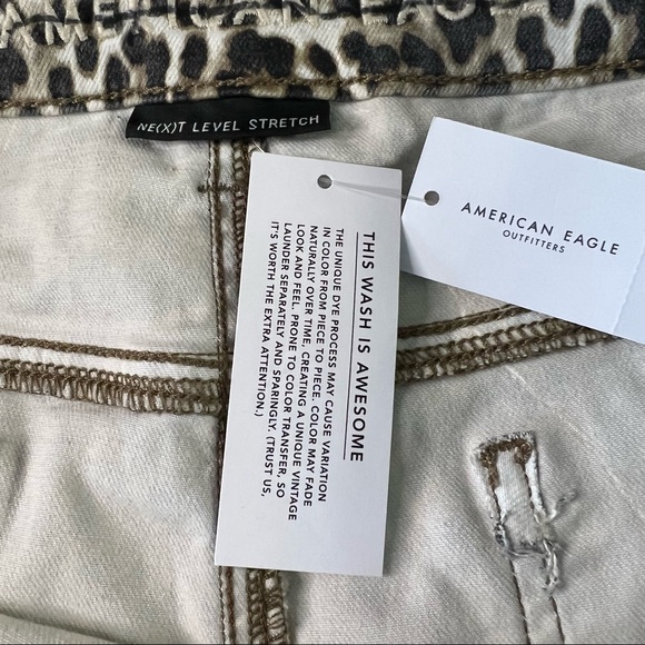 AE American Eagle Outfitters Leopard Print Jeans High Rise Jegging Plus Size 24 - Picture 4 of 11